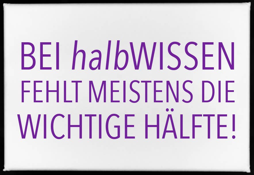 17;30 - Wholesale Magnet - 17;30 - Magnet, 79 x 53mm, WITH halfKNOWLEDGE, THE IMPORTANT HALF IS USUALLY MISSING!0