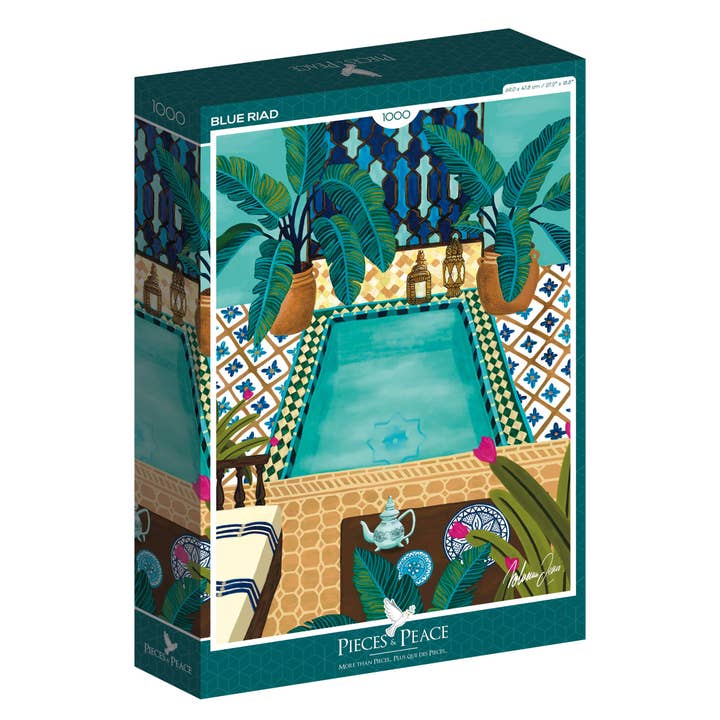 Puzzle 1000 Pièces - Blue Riad # pour la vente par Pieces & Peace