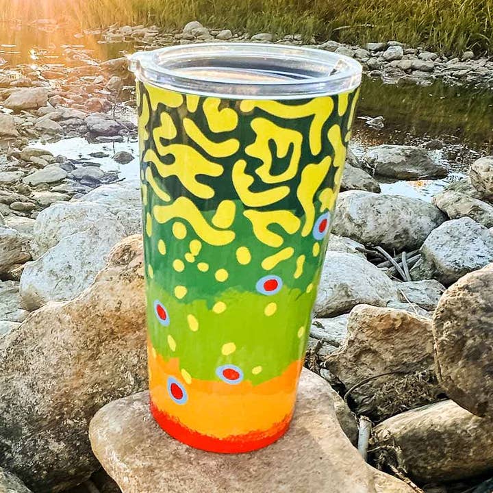 Brook Trout Tumbler 20oz for wholesale by Fly Fish Wyoming