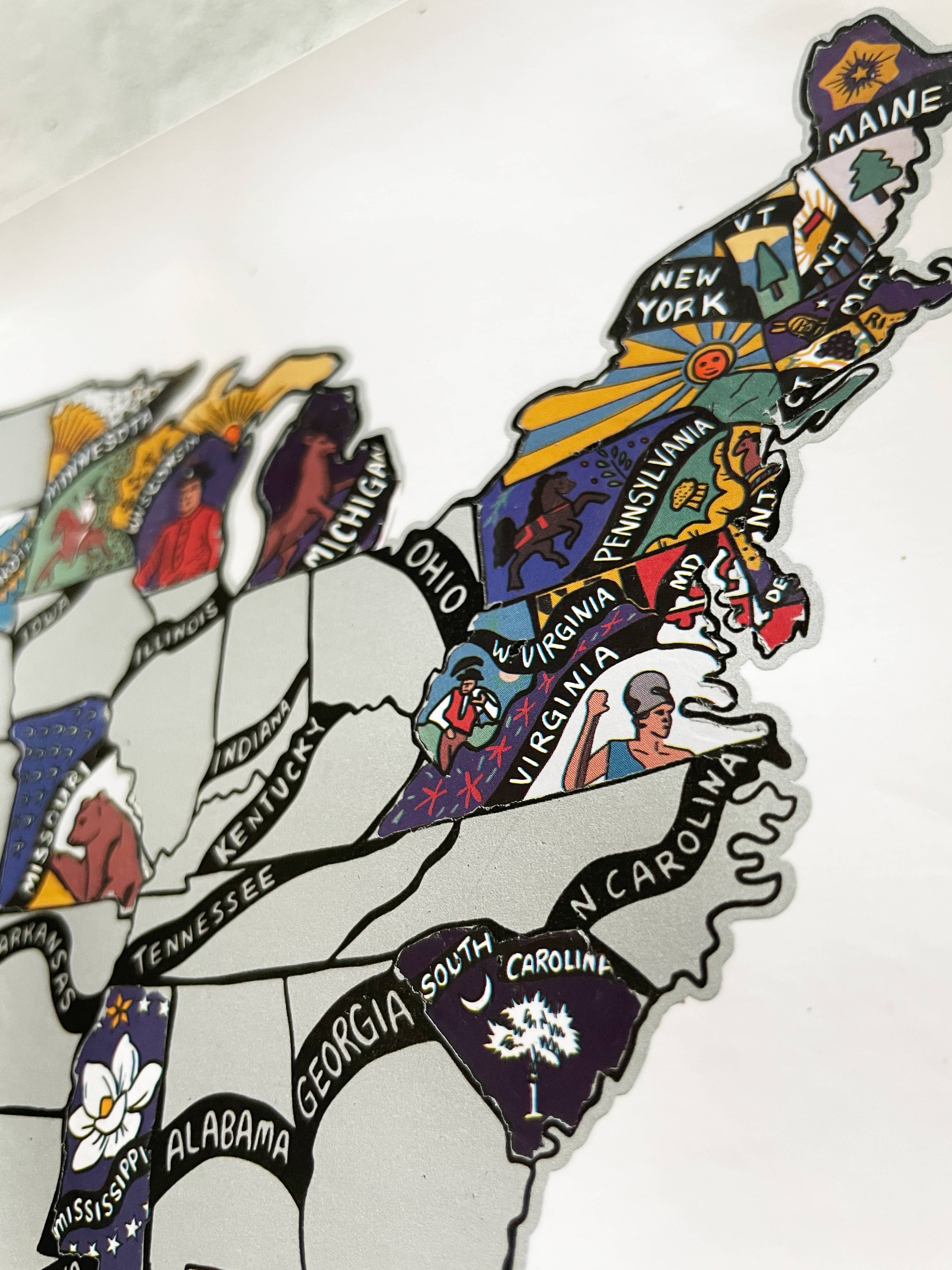 Suade - Wholesale Map - US State Flag Scratch Your Travels Mini Map6