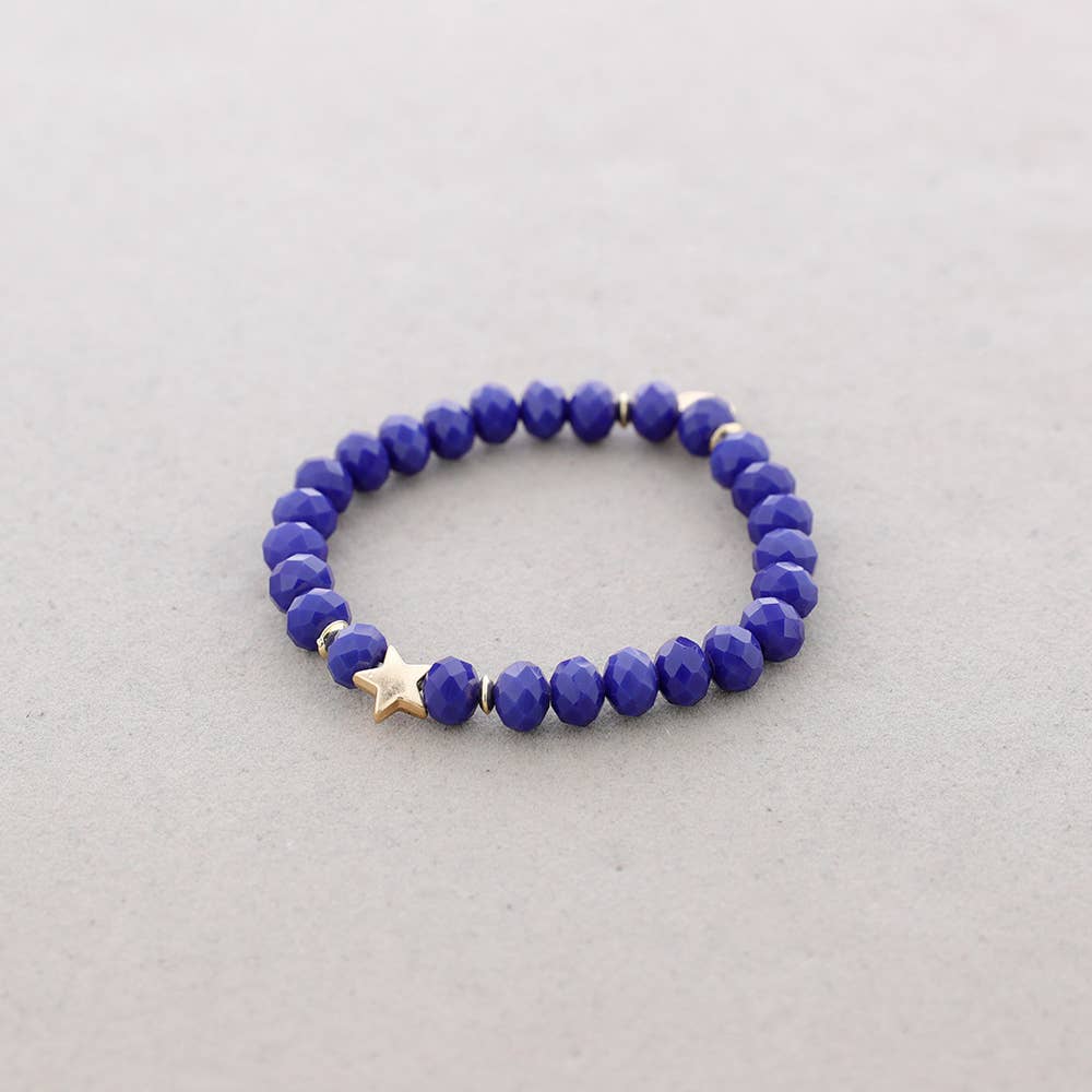 Sonata – Großhandel Perlenarmband – Elastisches Armband mit facettierten Kristallperlen und Stern11