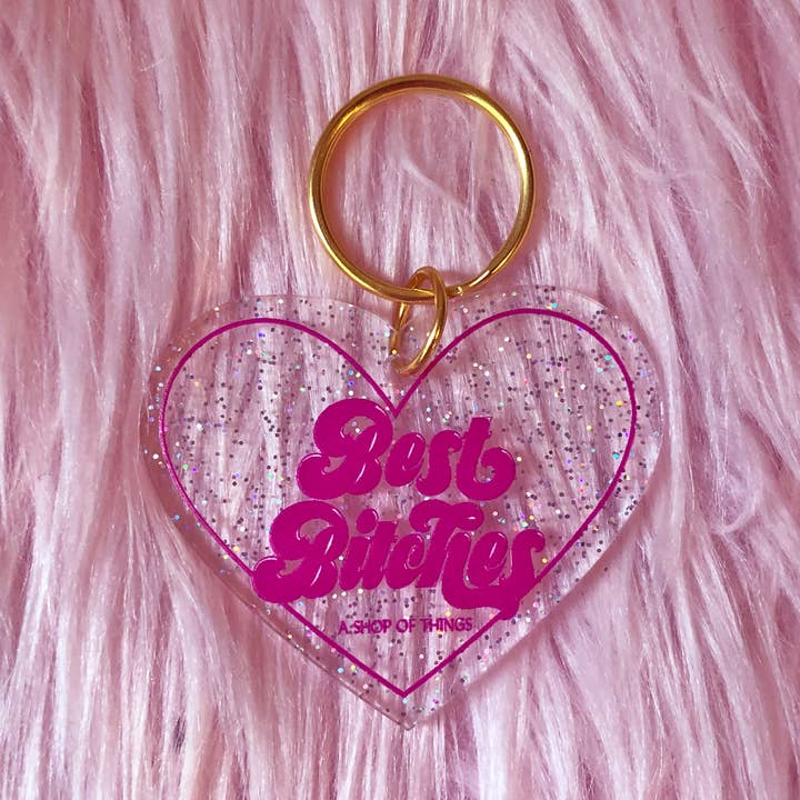 A Shop of Things - Wholesale Sleutelhanger - Dames - Best Bitches sleutelhanger0