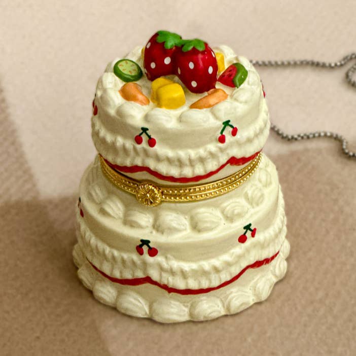 Fruit Cake Hand Painted Trinket Box for wholesale by 3PercentMarket