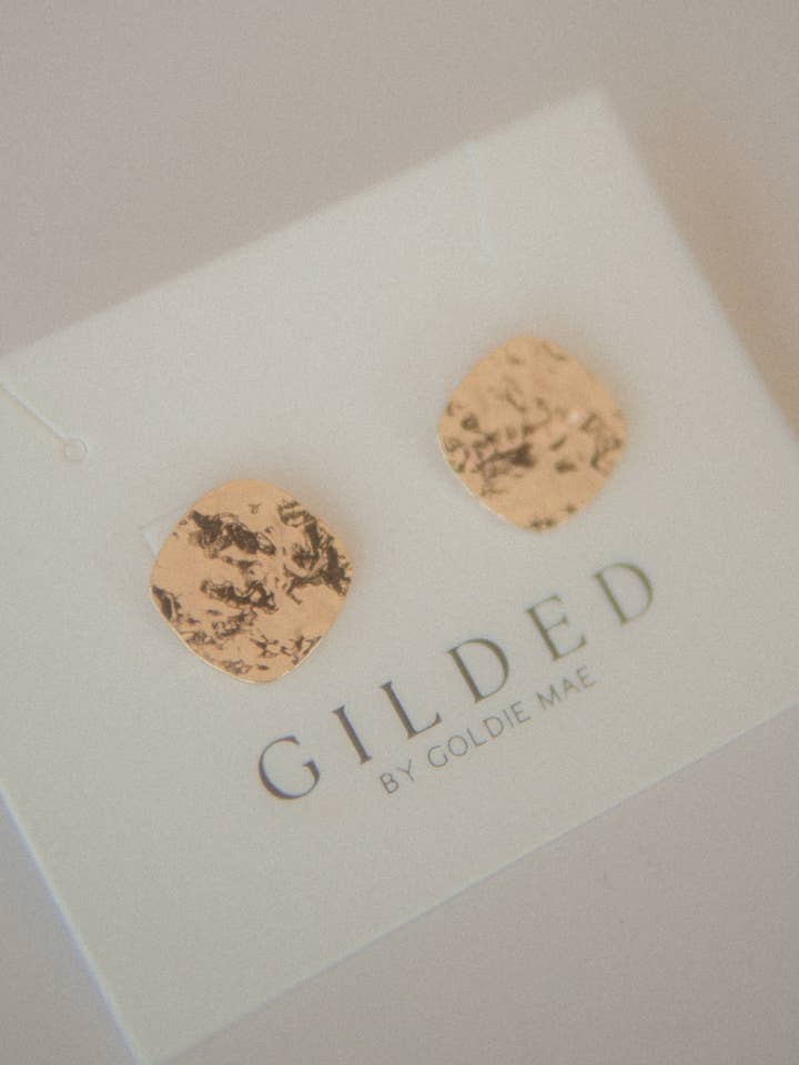 Hammered Studs for wholesale by Goldie Mae Co