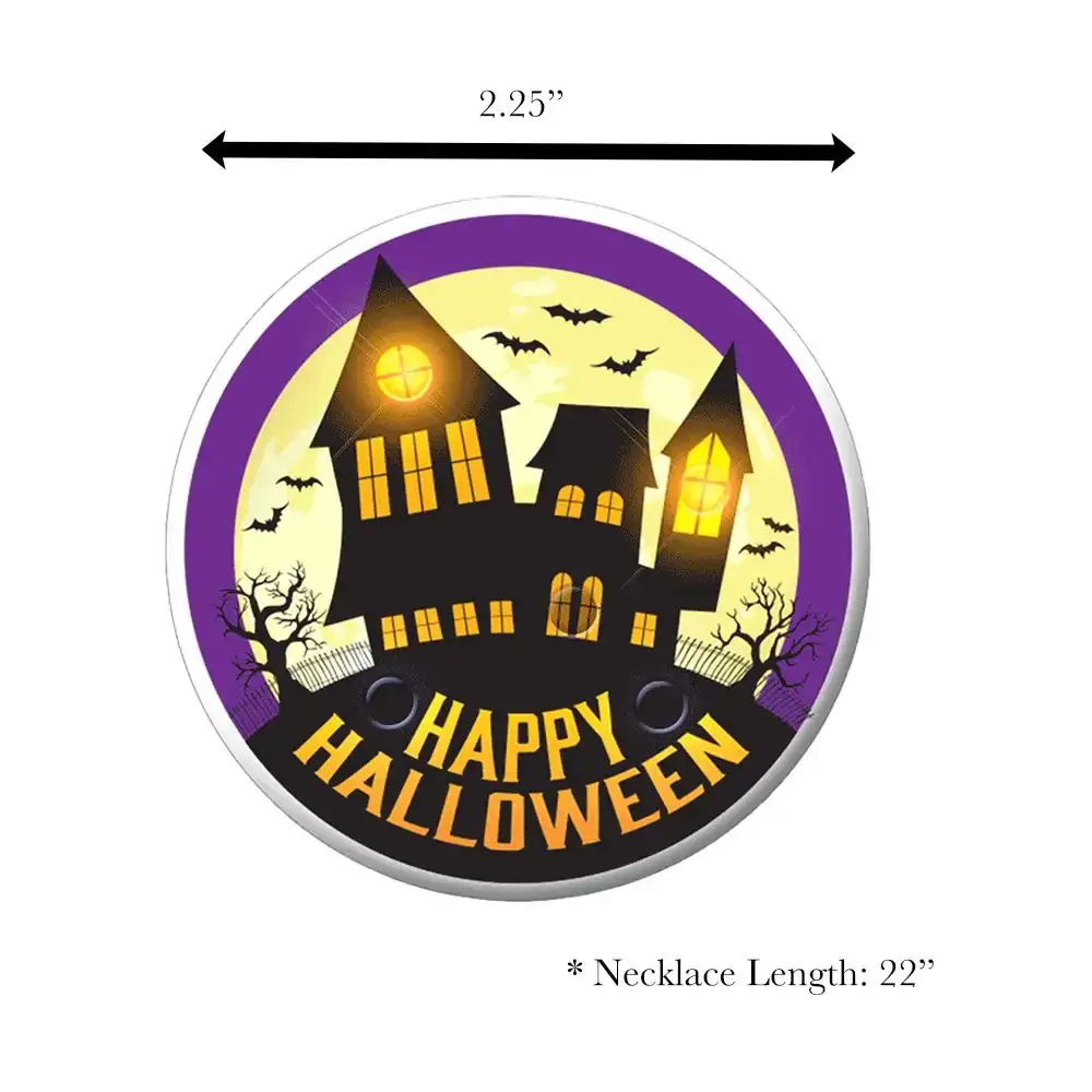 Blinkee.com, LLC – wholesale Pendant/charm necklace – Flashing Haunted House Necklace1