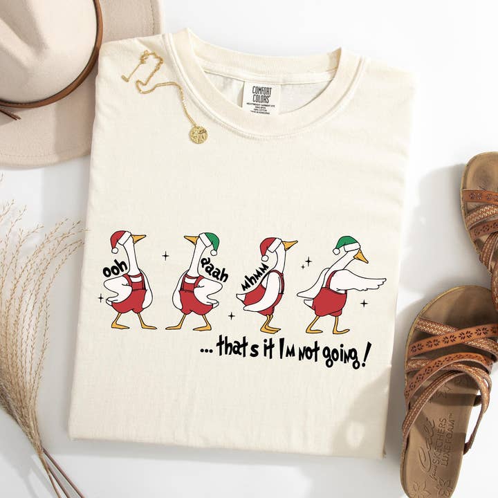 Chemise Oie de Noël Comfort Colors, Je ne vais pas Pull pour la vente par Glaime