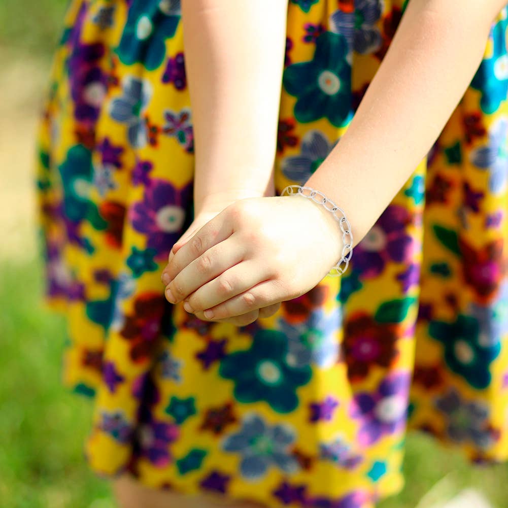 In Season Jewelry – Großhandel Glieder- & Kettenarmband – Klassisches Link-Basisarmband für Mädchen, 5—6 Zoll — Sterlingsilber2