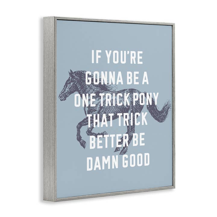 Stupell Industries - Wholesale Wall Decor - Kids & Baby - One Trick Pony Phrase Framed Art13