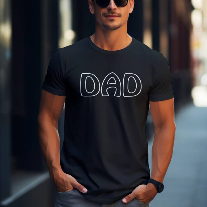 Father's Day T-shirt med 'Dad' tekst for engroshandel hos Emogifts