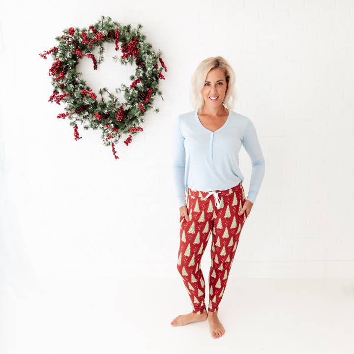 All Spruced Up Holiday Women's Bamboo Long Sleeve Pajamas for wholesale by Dreamiere