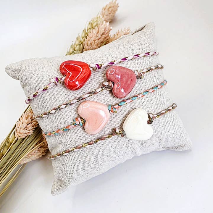 Ibiza Boutique - Wholesale Charm/Dangle Bracelet - Bracelet heart vintage pink1