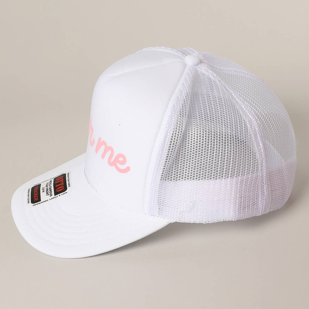 Fashion City – Engroshandel Trucker hat - Unisex – Øl Mig Tekst Printet Mesh Ryg Skum Trucker Kasket30