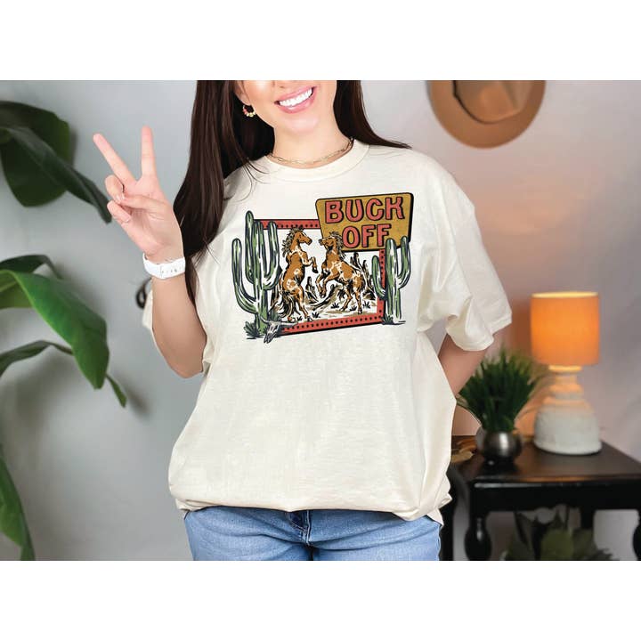 BUCK OFF (GRAPHIC TEE) 1323 for wholesale by Raging Phoenix