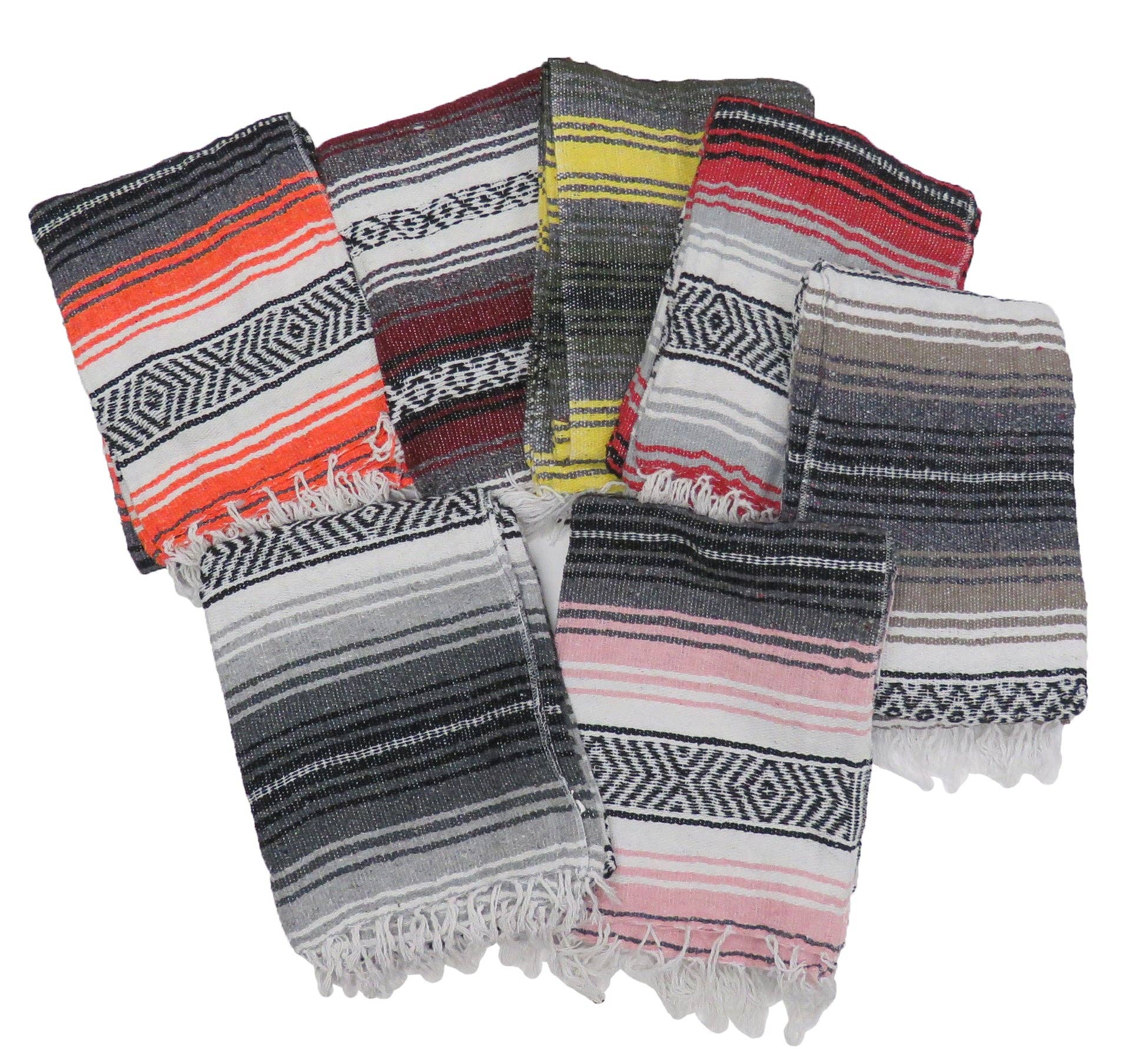 El Paso Saddleblanket - Venta al por mayor Mantas de sofá - Paquete de 20 Mantas Falsas Económicas de México, ¡Solo $6.75 cada una!1