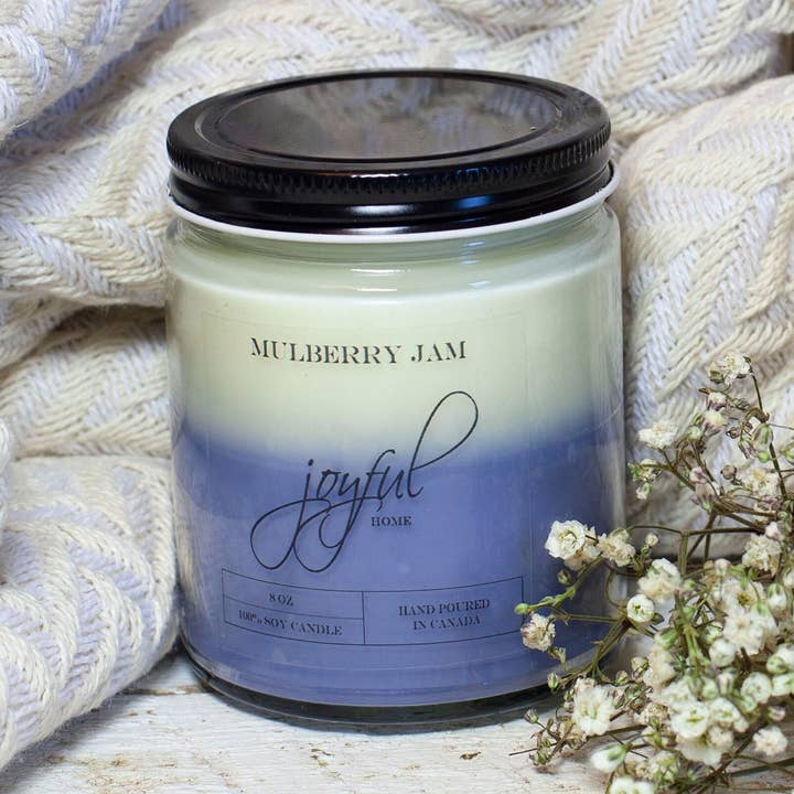 Mulberry Jam Soy Candle 8 oz for wholesale by Joyful Home Inc.