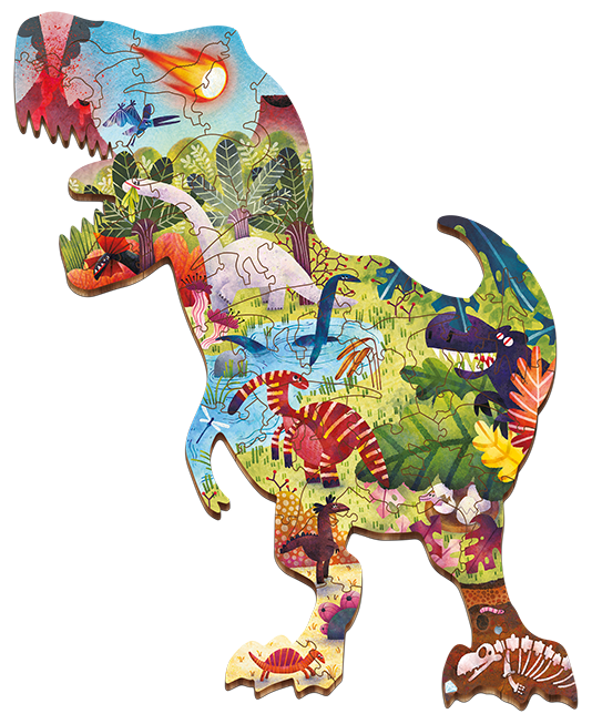 Educational srl - Wholesale Puzzle - Kids - Woody 48 Piece Puzzle - Dinosaurs2