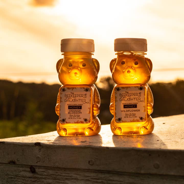 The Beekeeper's Daughter - Wholesale Honey - 8oz Honey Bear - Raw Florida Orange Blossom Honey3