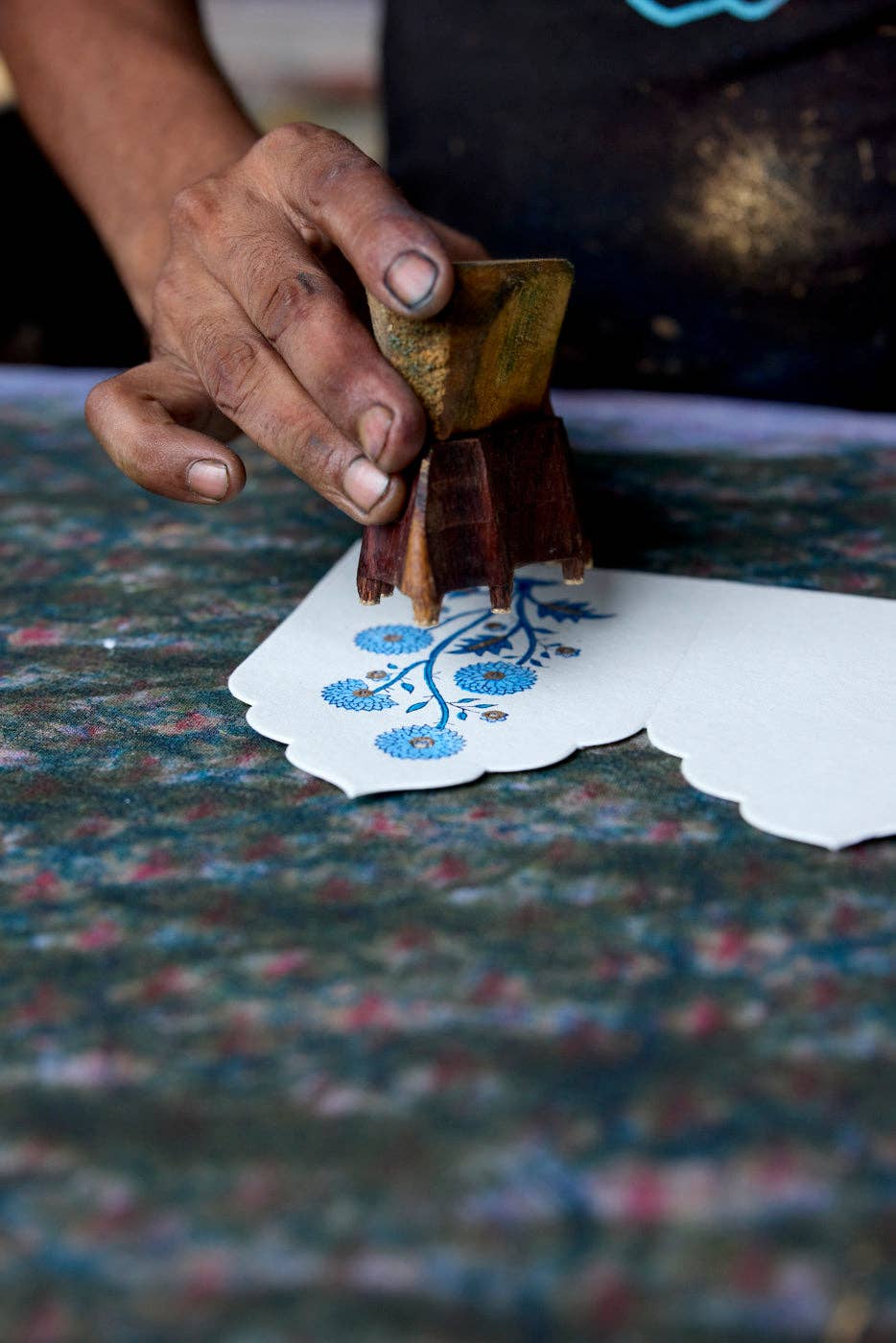 Paper Mirchi – wholesale Stationery/notecard set – Boxed Artisan Notecard Set - Sandook Sapphire10