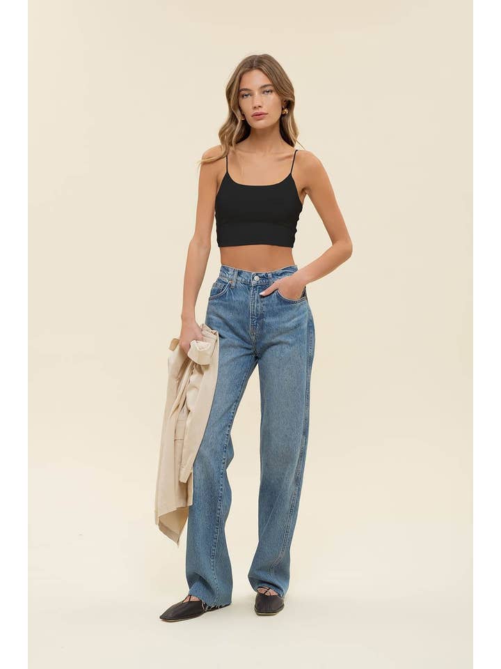 The Workshop Studio - Wholesale Knit Top - Women's - SEAMLESS CROPPED KNIT CAMI TOP