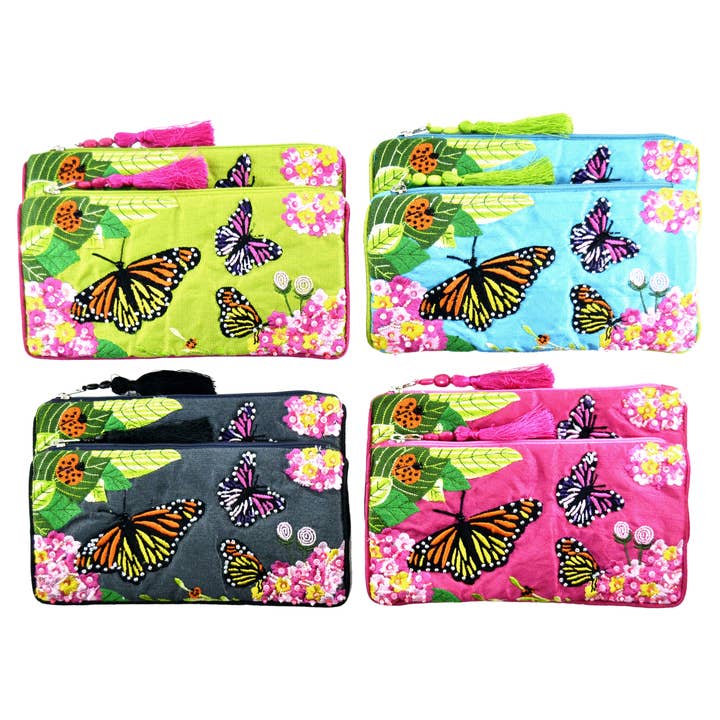 Pochette à perles de rocaille Butterfly 4 assorties pour la vente par Erik & Mike