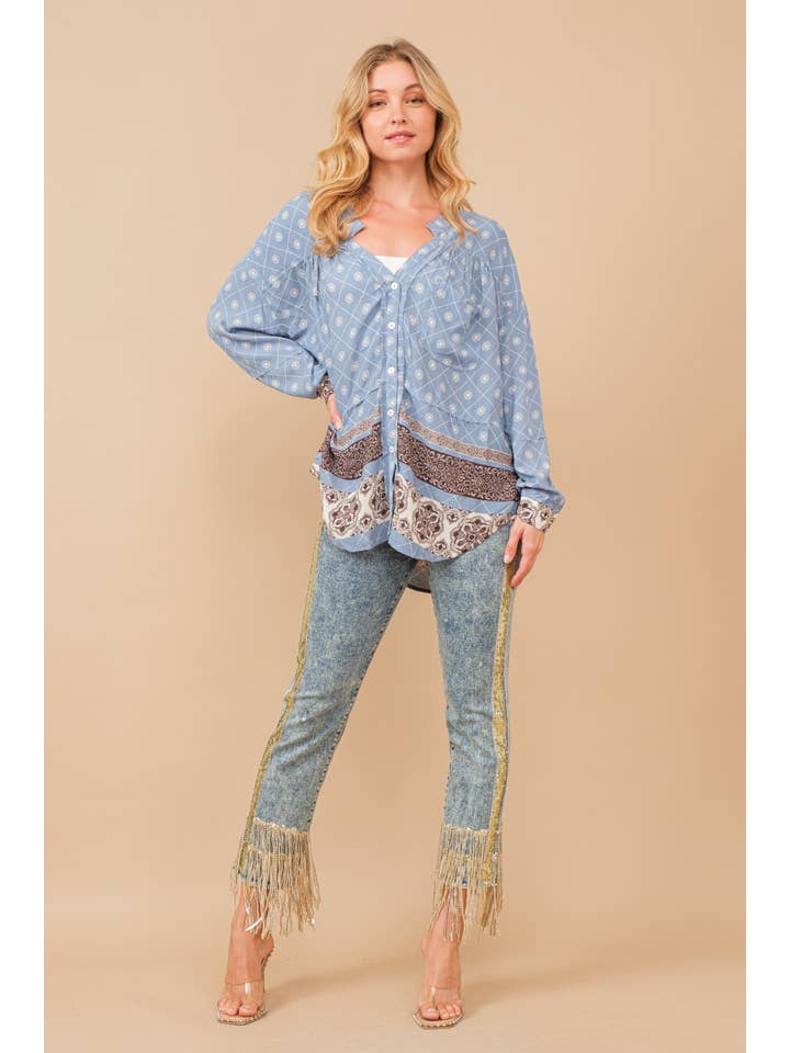 Blue B - Wholesale Jeans - Women's - 80058P - Garment Washed Side Sequin Tape Fringe Denim Jeans13