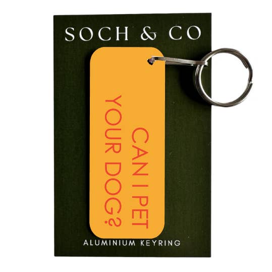 Can i pet your dog? keyring for wholesale by soch and co
