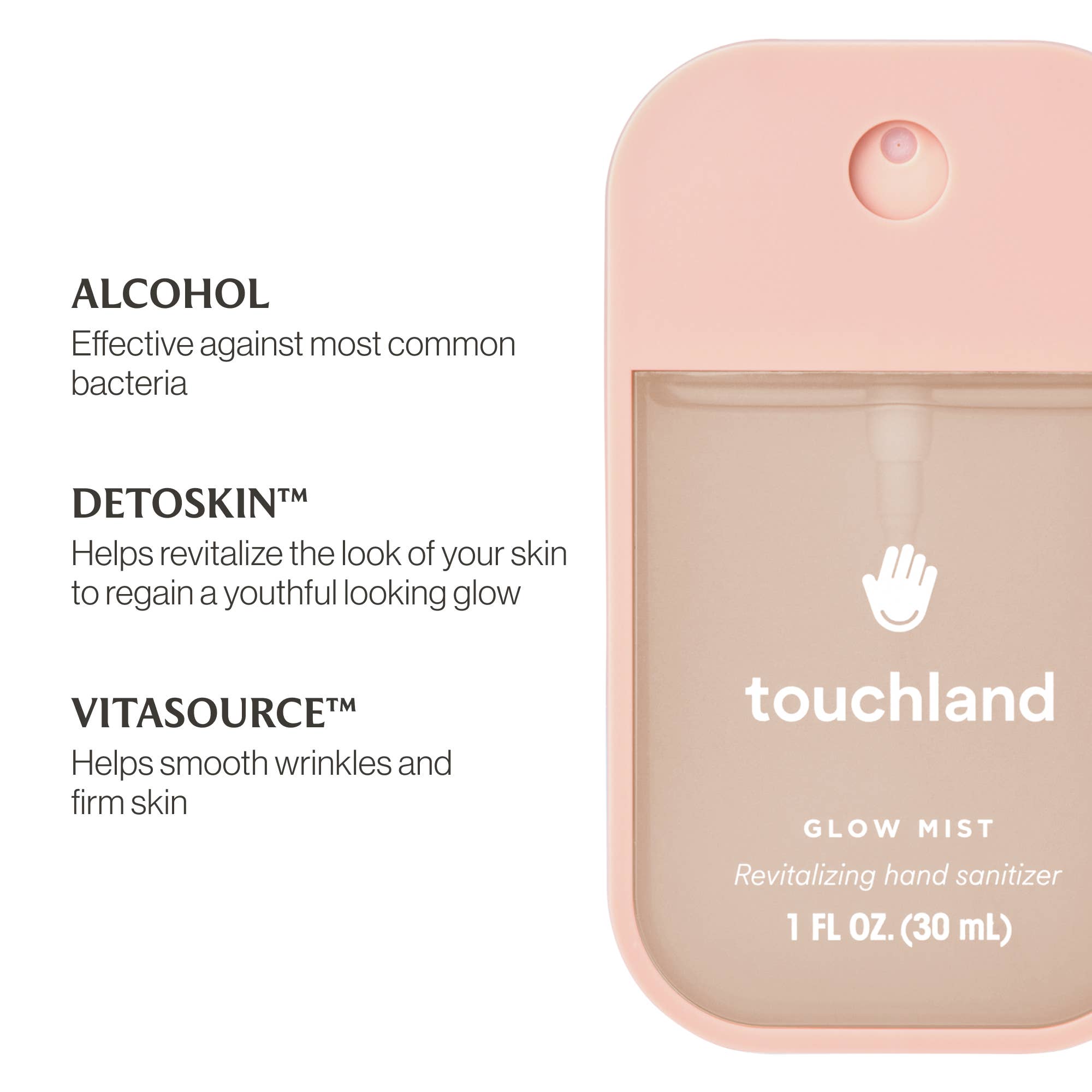 Touchland - Wholesale Hand Sanitizer - Rosewater Glow Mist Revitalizing Hand Sanitizer2