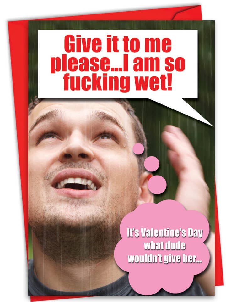 Valentine's Day Card - Give Her The Umbrella for wholesale by NobleWorks