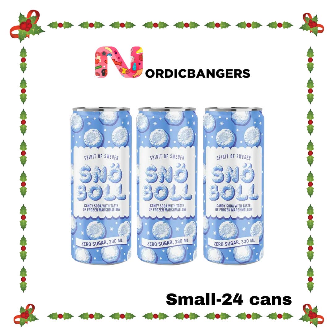 Nordicbangers - Swedish Candy Supply - Wholesale Soda/Carbonated Drink - Svenskt Godis Läsk - Snöboll Noll Läsk