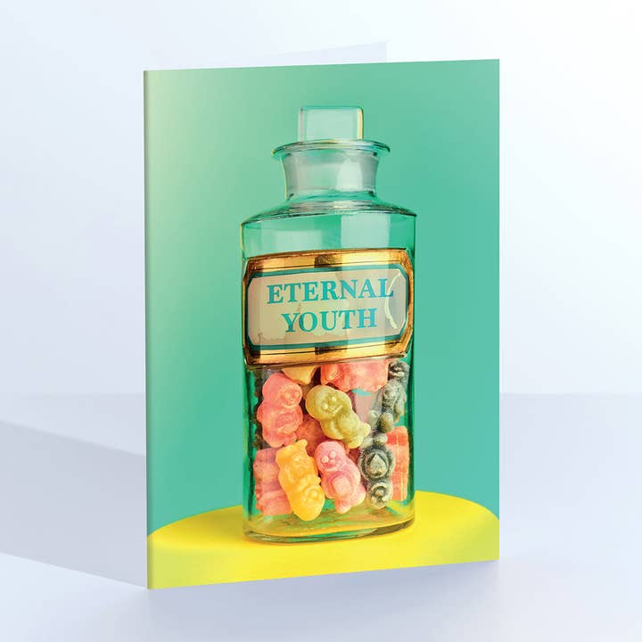 Eternal Youth Greetings Card for wholesale by Ornament Art