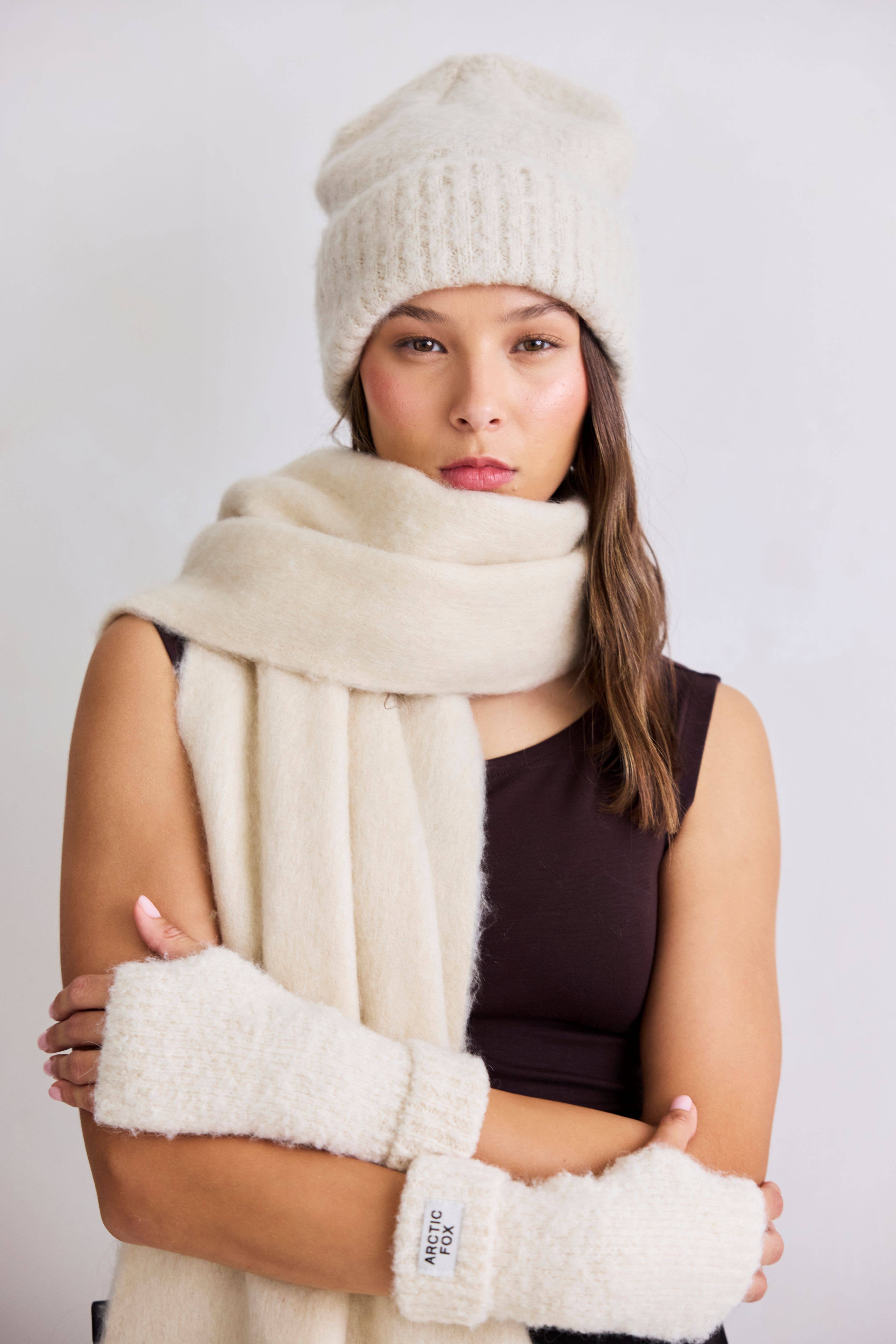 Arctic Fox & Co. - North America - Vente Bonnet – femme - Le Bonnet Reykjavik - Beige Galet - FW250