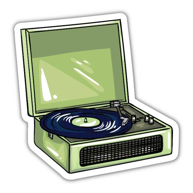 Record Player - Sticker for wholesale by Hazy Holler Goods