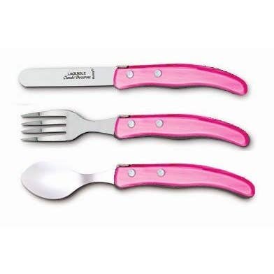 Set enfant 3 pièces berlingot rose pour la vente par Claude Dozorme France