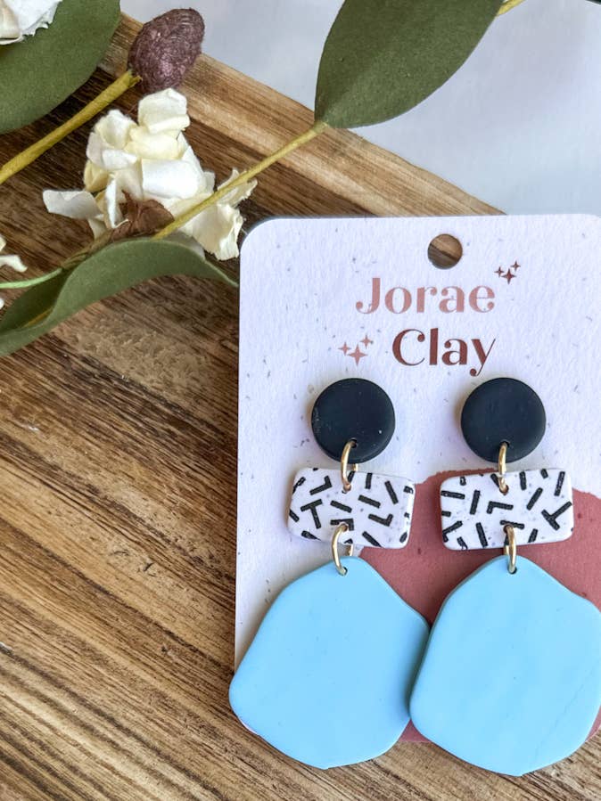 Bright Colored + Speckled Clay Earring for wholesale by Maude West Company