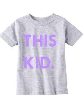 THIS KID SUPPLY CO. - This Kid Tee - Purple on Grey (Infant & Toddler sizes) for wholesale by This Kid Clothing Co.