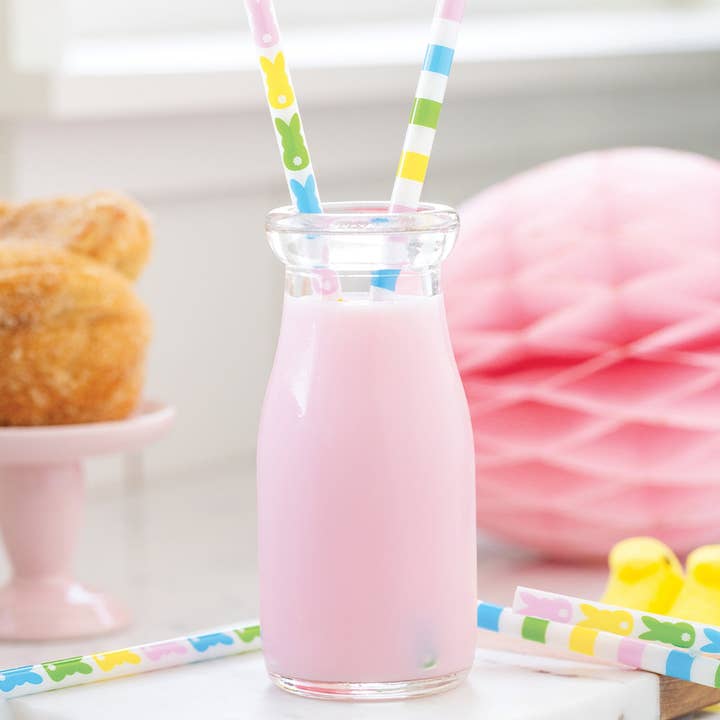 My Mind’s Eye - Wholesale Drinking Straw - PLSS344 - Pastel Bunnies Reusable Straws
