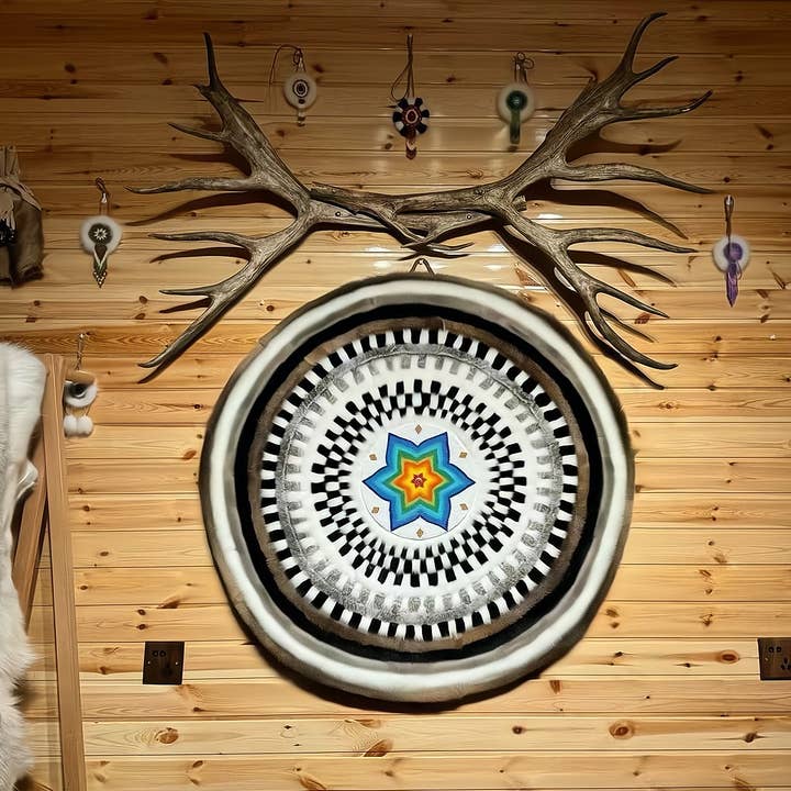 The Ewenki Sunflower Wall Art – Handcrafted Mink Fur with Customizable Design for wholesale by MOGSki LLC