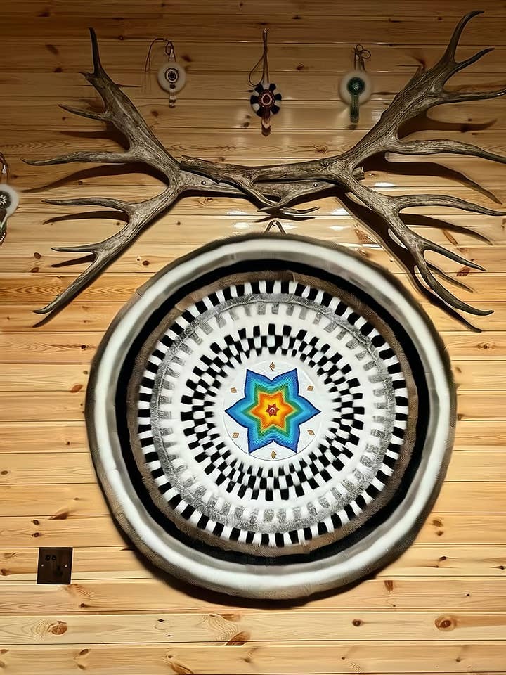 The Ewenki Sunflower Wall Art – Handcrafted Mink Fur with Customizable Design for wholesale by MOGSki LLC