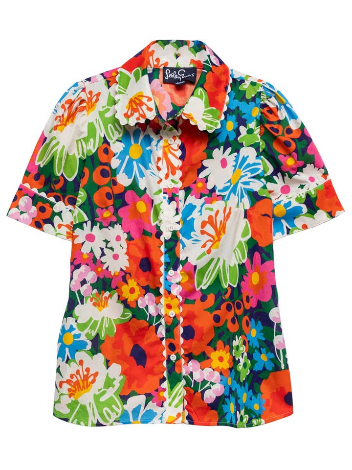 MANDY blouse Bouquet Bliss for wholesale by Lesley Evers