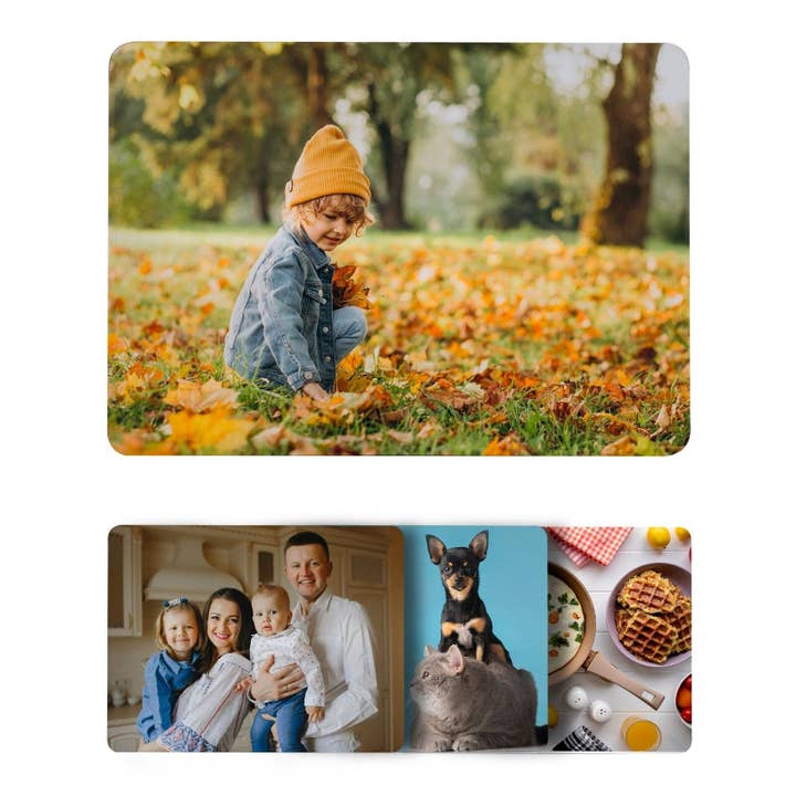 TheDogTagCo - Venta al por mayor Manteles individuales - Mantel individual personalizado con foto mate, antideslizante, respaldo de corcho, para cocina