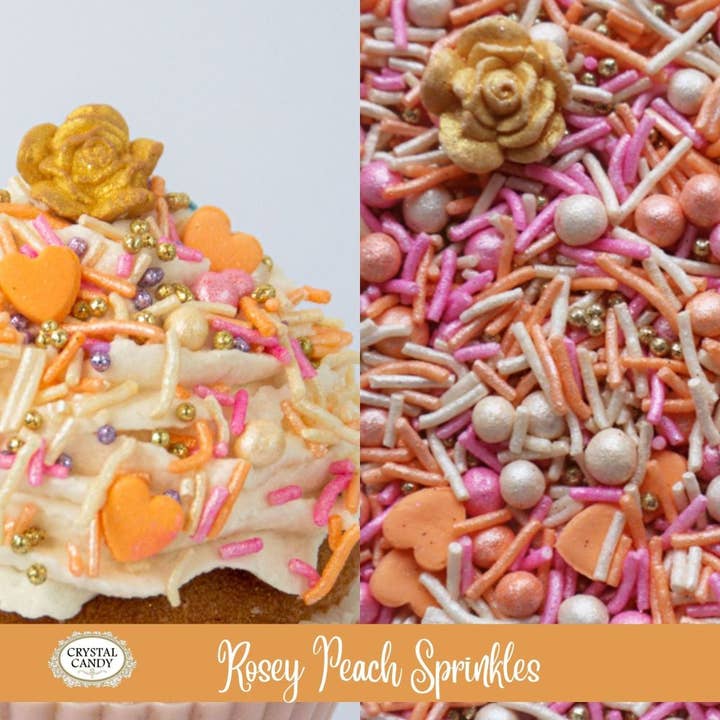 Crystal Candy Perfect Sprinkle - Rosey Peach for wholesale by Crystal Candy Unique Cake Decorations