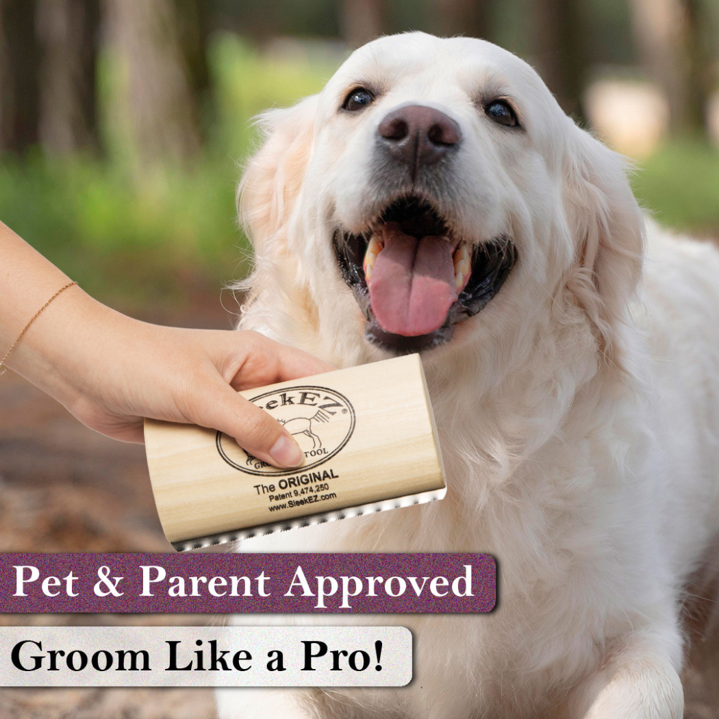 SleekEZ – Engroshandel Pelsplejeredskab til kœledyr – Hund – SleekEZ® hundebørste til fældning og pleje (13 cm)9