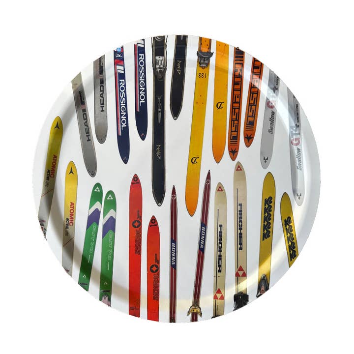 Vintage Alpine Skis Birchwood Dining Tray for wholesale by Sporting Nation