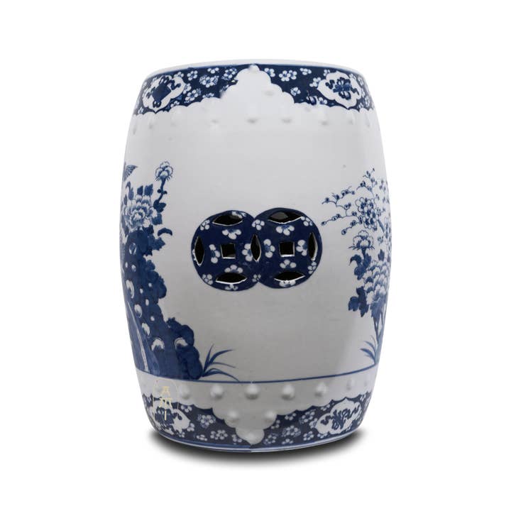 Asian Mix Interior - Wholesale Stool - Flower & Bird gardenstool bw1