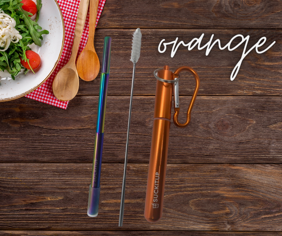 Suck It Up Straws - Vente Paille - Pailles métalliques télescopiques avec étui pour porte-clés et brosse de nettoyage66