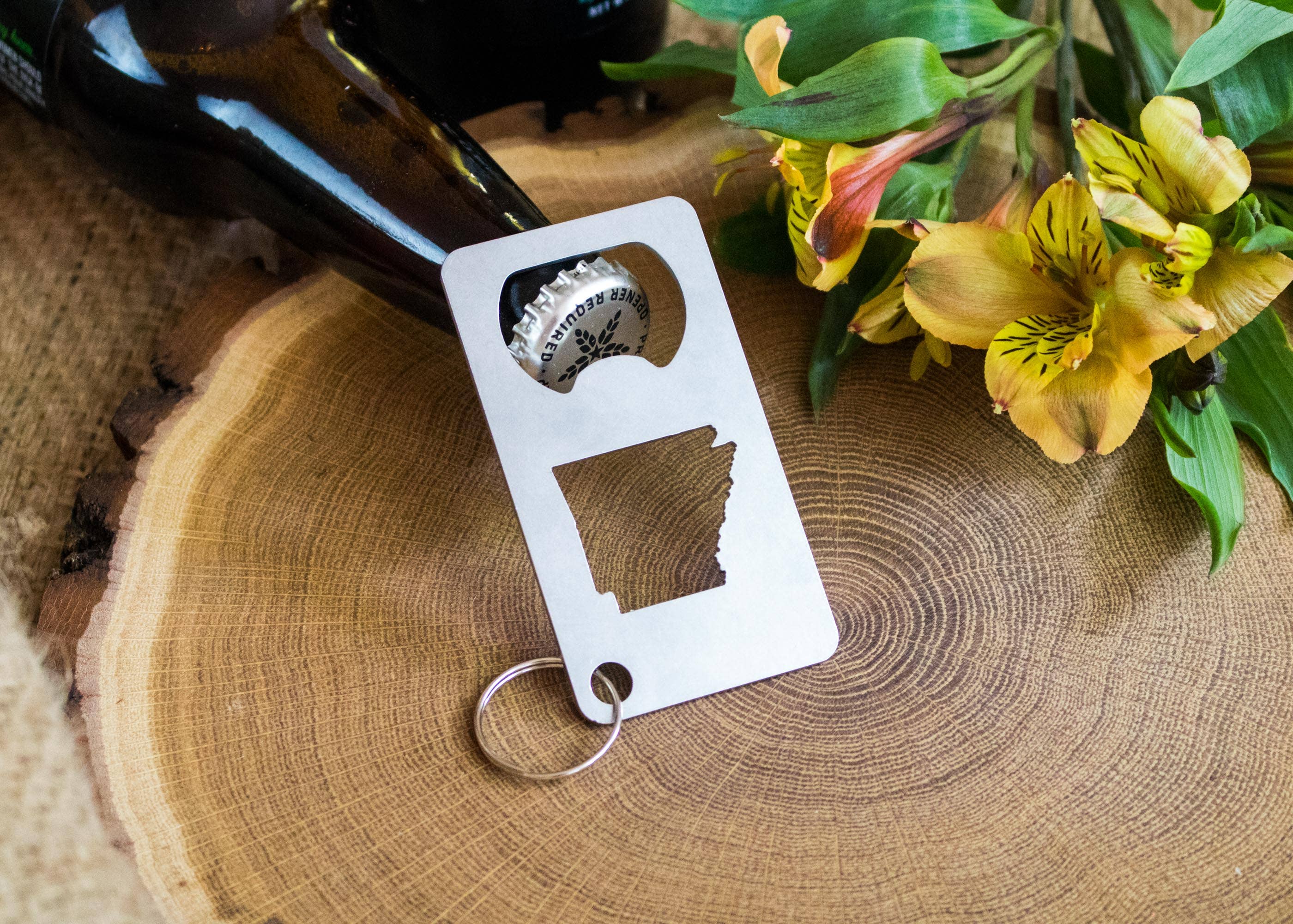 Iron Maid Art - Wholesale Bottle/Wine Opener - Arkansas State Stainless Steel Beer Bottle Opener Gift Bar9