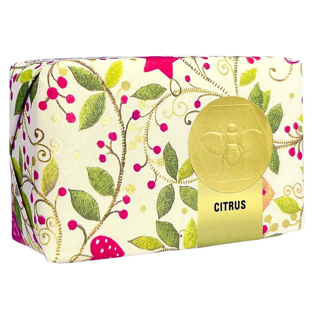 Honey House Naturals - Wholesale Bar Soap - Holiday Paper Wrapped Soap - 3.5oz Individual1