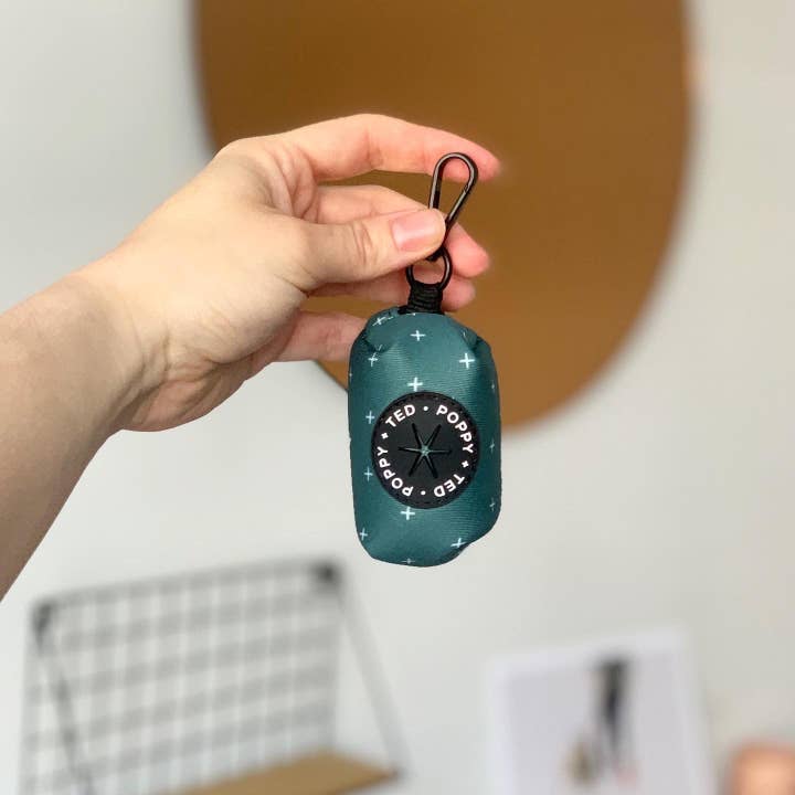 Walk + Wear | Poop Bag Holder | Emerald City for wholesale by Poppy + Ted