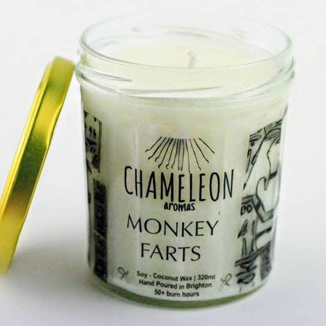 Monkey Farts Candle for engroshandel hos CHAMELEON AROMAS