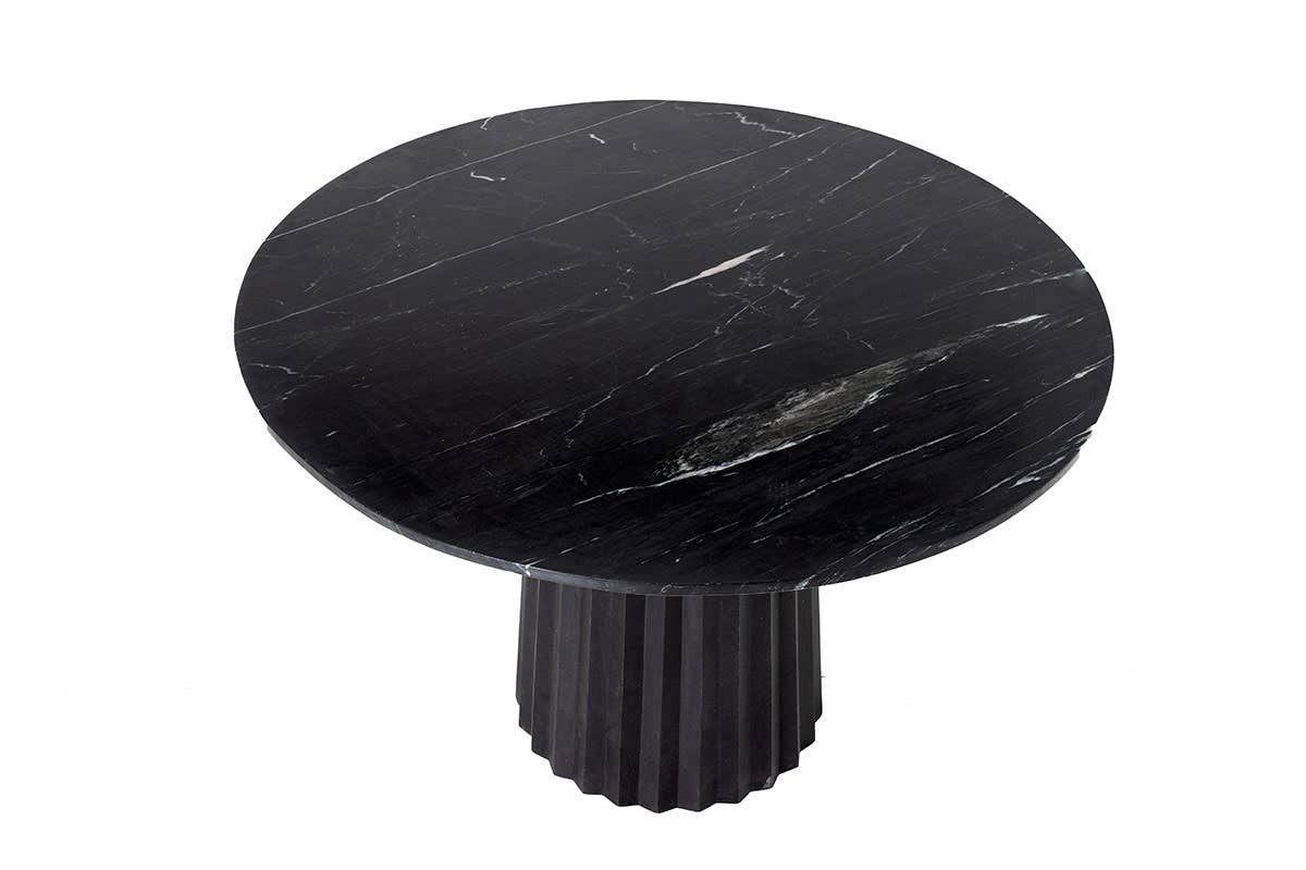 Gdeco – Mesa de café por atacado – Mesa de Jantar Redonda de Mármore 120 x 120 x 77 cm2